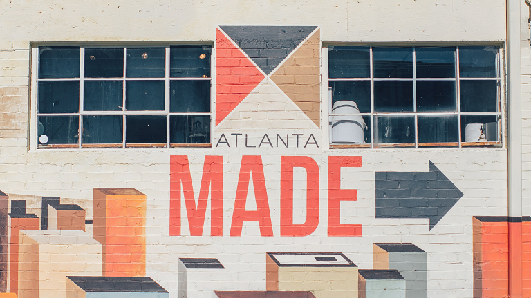 "Atlanta Made" painted on the exterior of a building.